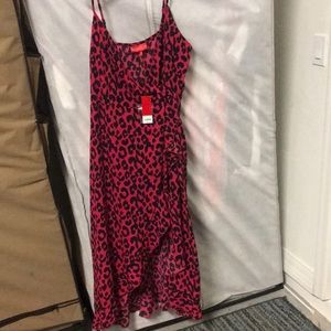 Red & black animal print dress